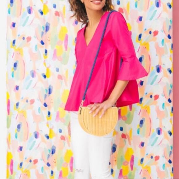 Pomander Place Pink Poplin Addie Blouse - Picture 2 of 9